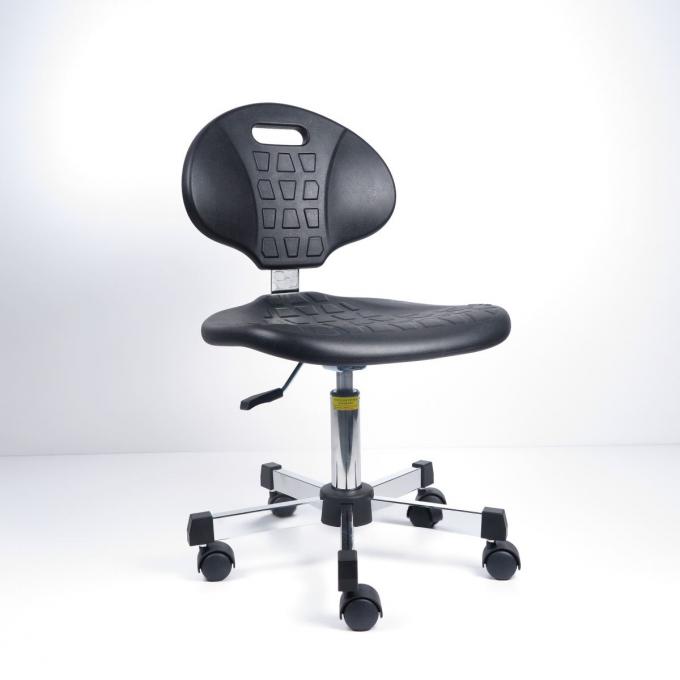 Black Polyurethane Foam Static Office Chair Ergonomic Mushroom Glides Surface