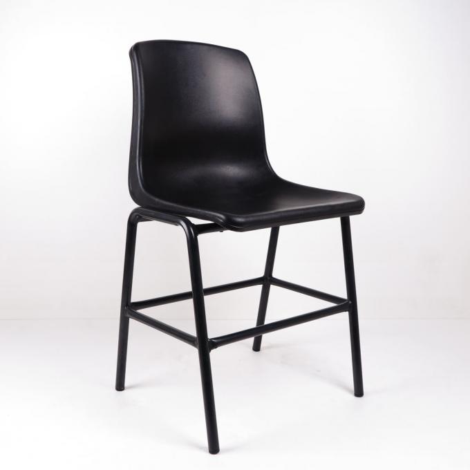 Black Plastic Ergonomic ESD Chairs Steel Rack To Support Seat Cheap Price