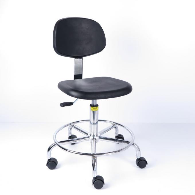 Molded Self-skinning High density PU Foam Ergonomic Lab Chairs With Movable Castors