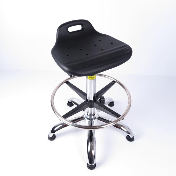 Hydraulic Height Adjustable Swivel ESD Cleanroom Chairs With Anti-static Polyurethane Seat