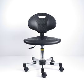Black Polyurethane Foam Static Office Chair Ergonomic Mushroom Glides Surface