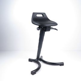China Anti Static Standing Desk Stool Fixed Foot Support Black PU Bubbling Texture factory