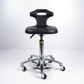 China Small Backrest ESD Task Chair PU Foaming By Foot Stepping To Adjust Height factory