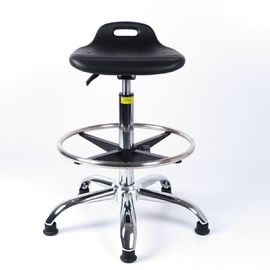 China Hydraulic Height Adjustable Swivel ESD Cleanroom Chairs With Anti-static Polyurethane Seat factory