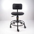 PU Foaming Ergonomic Lab Stools With Backs And Wheels 360 Degree Swivel supplier