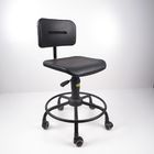 PU Foaming Ergonomic Lab Stools With Backs And Wheels 360 Degree Swivel supplier