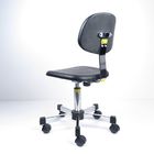 Black Polyurethane ESD Cleanroom Chairs 360 Degree Swivel Adjustable Bar Stool supplier