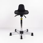 Black Polyurethane Ergonomic Stool Chair Small Backrest Space Saving supplier