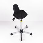 Black Polyurethane Ergonomic Stool Chair Small Backrest Space Saving supplier