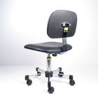 Swivel Adjustable ESD Safe Lab Chairs Anti Static PU Leather Conductive Castors supplier