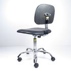 Anti Static Ergonomic Lab Chairs Artificial Leather With Black Plastic Cover supplier