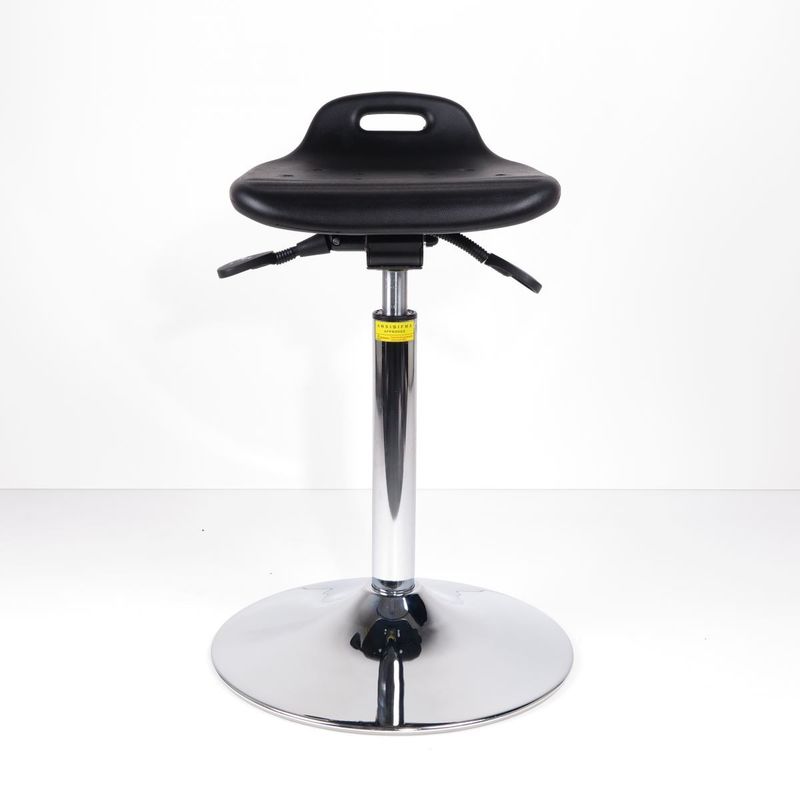 Dust Free Polyurethane Lab Chair ESD Seat Stand Stool With Circular Base supplier