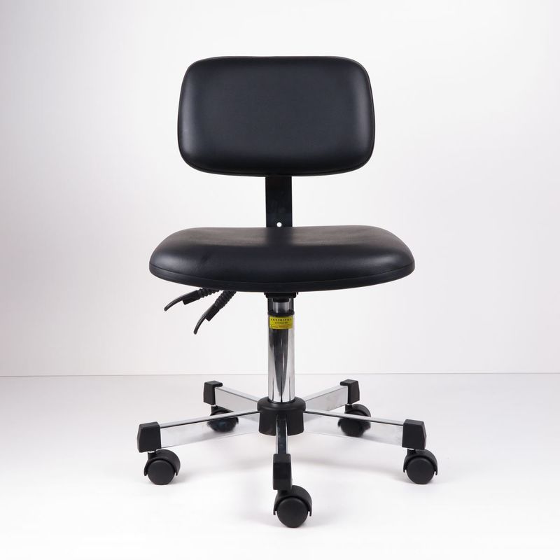 Black Color Ergonomic Lab Chairs Height Adjustable Backrest With Lumbar Support supplier