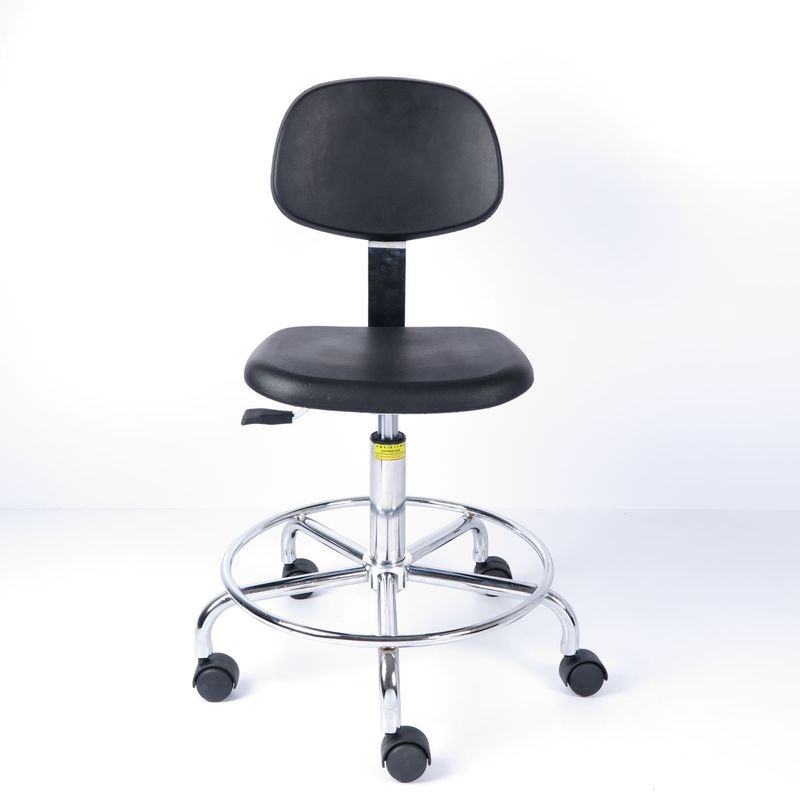 Molded Self-skinning High density PU Foam Ergonomic Lab Chairs With Movable Castors supplier