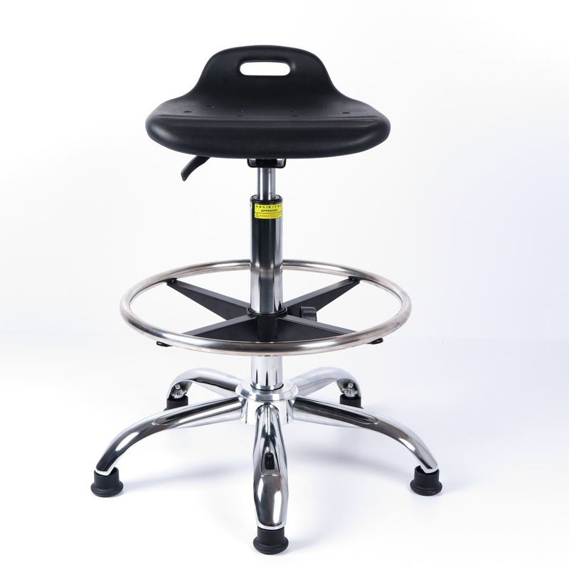 Hydraulic Height Adjustable Swivel ESD Cleanroom Chairs With Anti-static Polyurethane Seat supplier