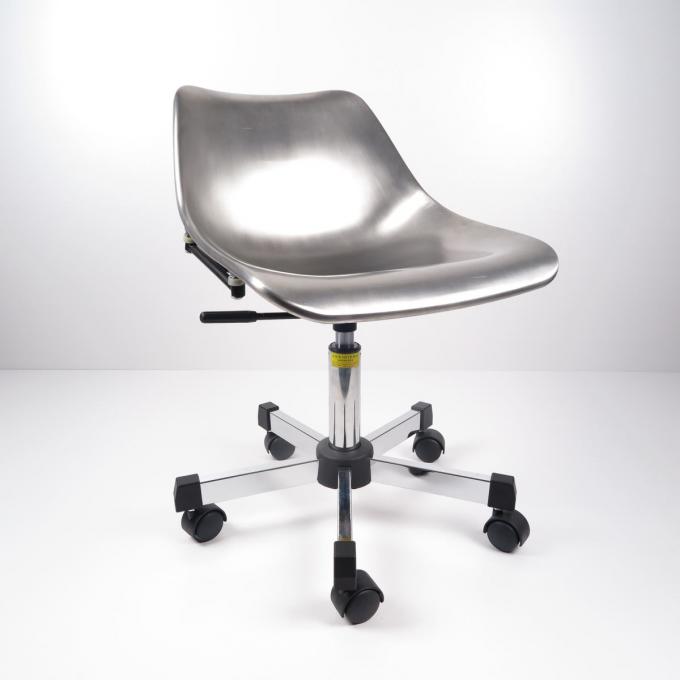 Silver Ergonomic Lab Chairs 201 Stainless Steel For Clean Room / Laboratory