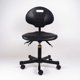 China Black Polyurethane Foam Ergonomic Lab Chairs With Back Support Non Slip Surface factory