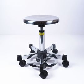 China Silver Stainless Steel Anti Static Stool Height Adjustable For Clean Room factory