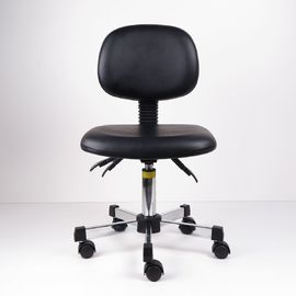 China Black PU Leather Medical / Hospital Ergonomic Lab Chairs With Three Level Adjustments factory