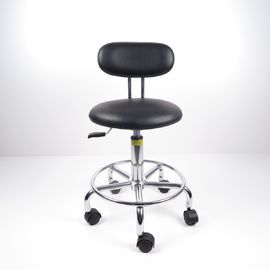 China Upholstered Backrest Ergonomic Lab Chairs Anti Static With Fixed Foot Ring factory