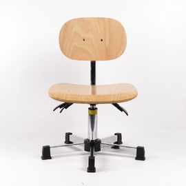 Plywood Adjustable Industrial Production Chairs 3 Ways Wooden Swivel Chair