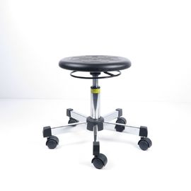 Backless Polyurethane Ergonomic Lab Chairs And Stools 5 Legged Base Black