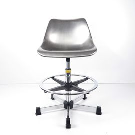 China 201 Stainless Steel ESD Cleanroom Chairs NO Armrest With Foot Rest Meet 100 Class factory