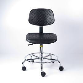 China Durable Polyurethane Industrial Production Chairs With Chroming Five Star Leg And Fixed Foot Ring factory