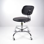 Black PU Leather Ergonomic ESD Chairs Work Office Conductive Chair With Foot Rest supplier