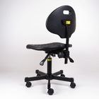 Black Polyurethane Foam Ergonomic Lab Chairs With Back Support Non Slip Surface supplier