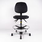 Black Polyurethane Industrial Production Chairs With Foot Ring For High Workbench supplier