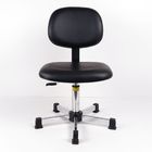 Black PU Leather Ergonomic ESD Chairs Clean Room Chair With Wheels Bench Height supplier