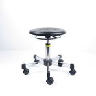 Backless Polyurethane Ergonomic Lab Chairs And Stools 5 Legged Base Black supplier