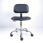 Anti Static Ergonomic Lab Chairs Artificial Leather With Black Plastic Cover supplier