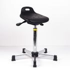 Industrial Sit Stand Stool Adjustable Seat Height With Black Spraying Steel Base supplier