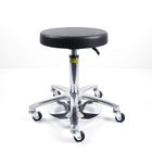 Black Anti Static Stool With 5 Legged Aluminium Base By Foot Activated Seat Height supplier