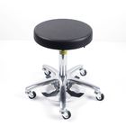 Black Anti Static Stool With 5 Legged Aluminium Base By Foot Activated Seat Height supplier