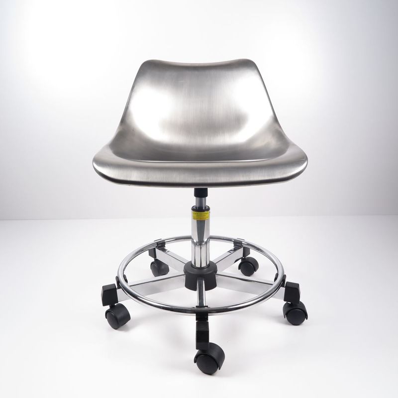 Silver Ergonomic Lab Chairs 201 Stainless Steel For Clean Room / Laboratory supplier