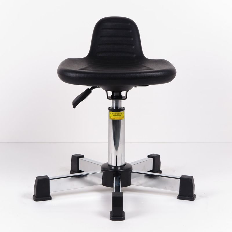 Production Line Ergonomic ESD Chairs Polyurethane Material , Anti Static Stool supplier
