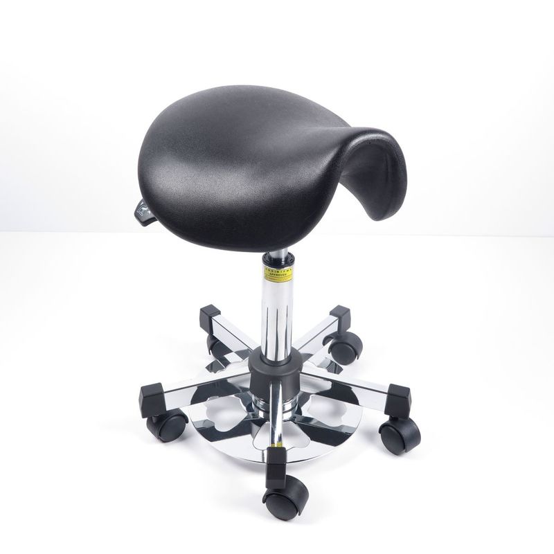 Polyurethane Ergonomic ESD Chairs Swivel Saddle Stool Adjustable Seat Angle supplier