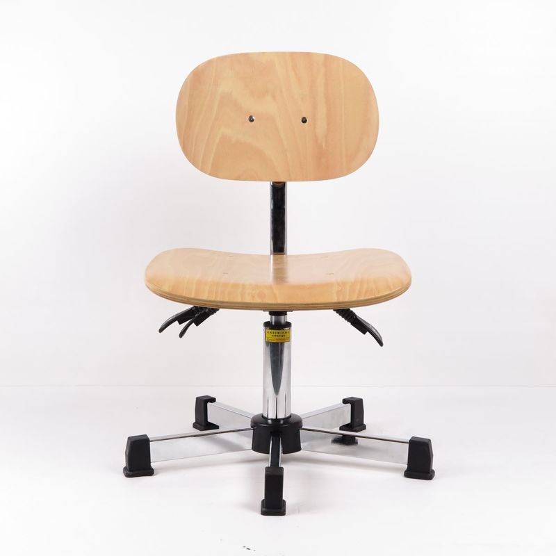 Plywood Adjustable Industrial Production Chairs 3 Ways Wooden Swivel Chair supplier