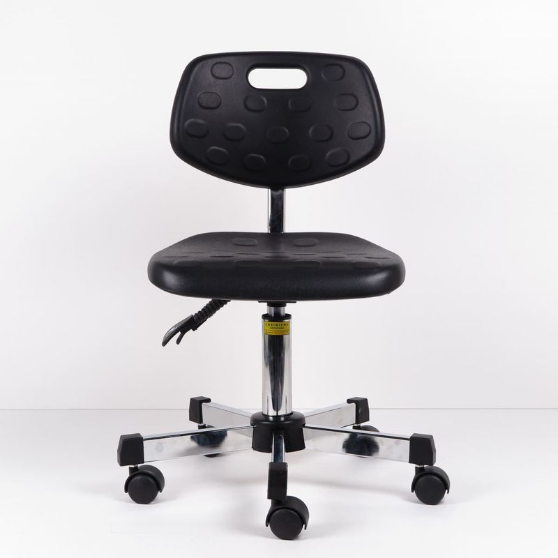 Polyurethane Adjustable Industrial Work Chairs Non Slip 5 Star Electroplated supplier