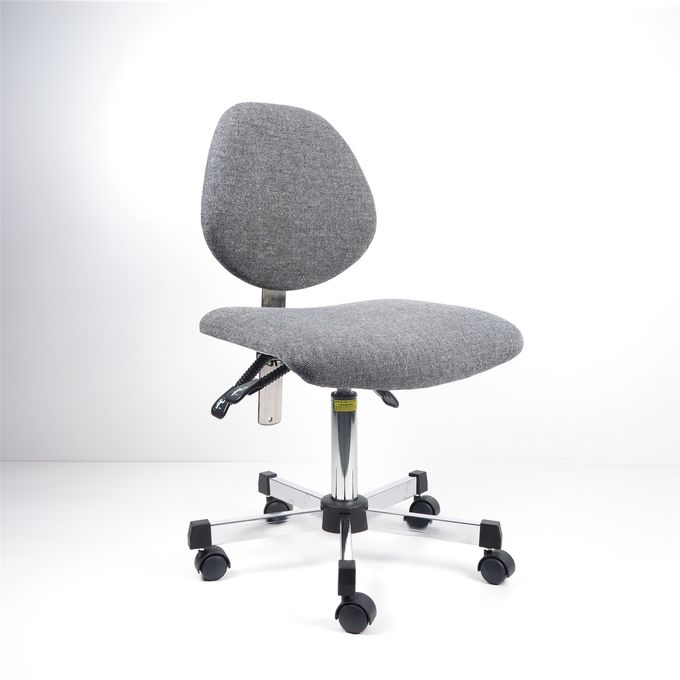 Gray Fabric Ergonomic Workbench Chairs Adjustable Large Back Laboratory Chairs