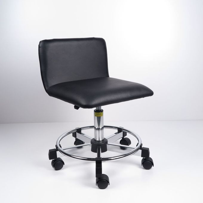 PU Leather Ergonomic ESD Cleanroom Chairs Backrest Connected With Seat